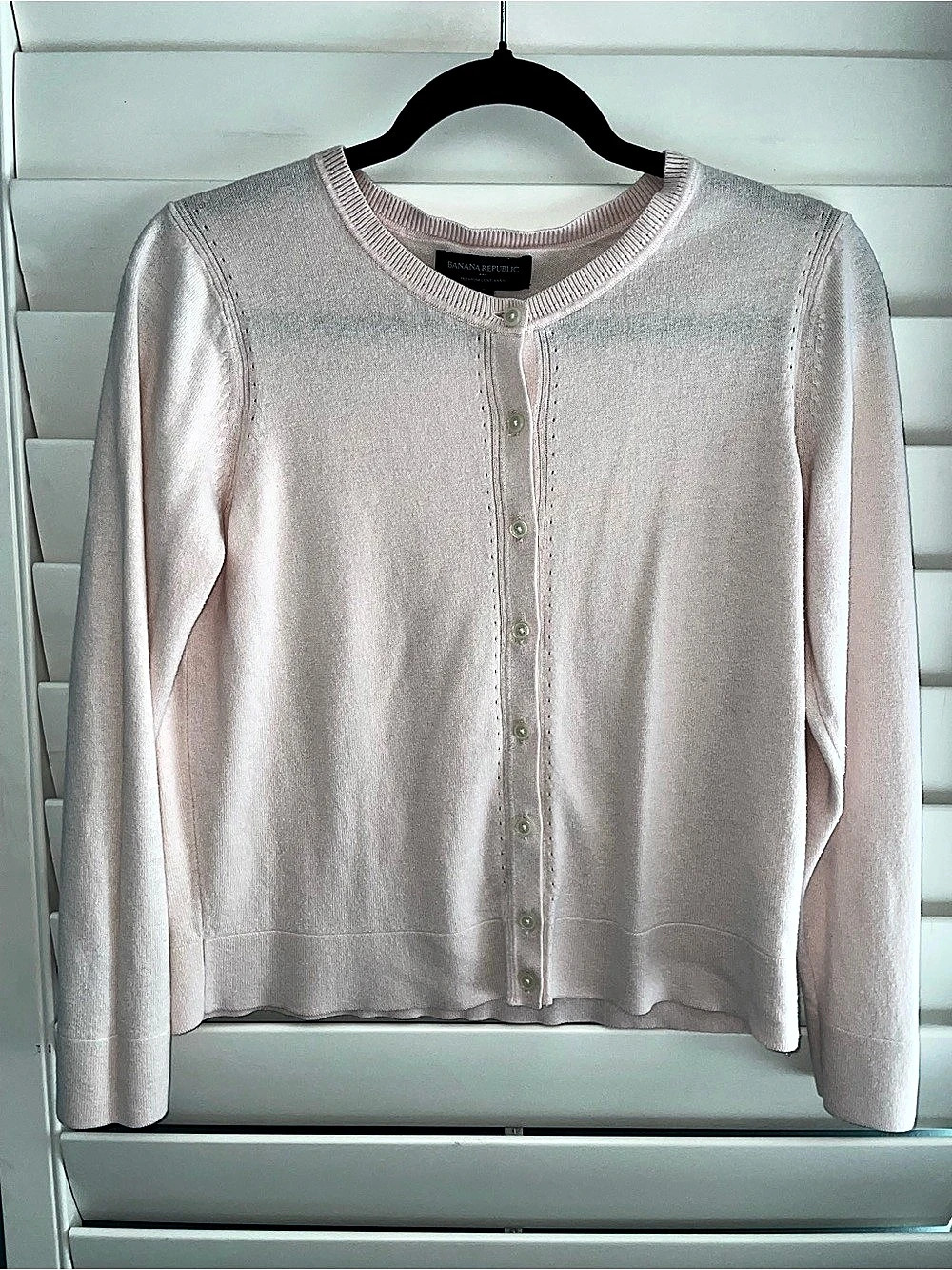 Banana Republic Linen Cardigan in Pink Size Medium Like New